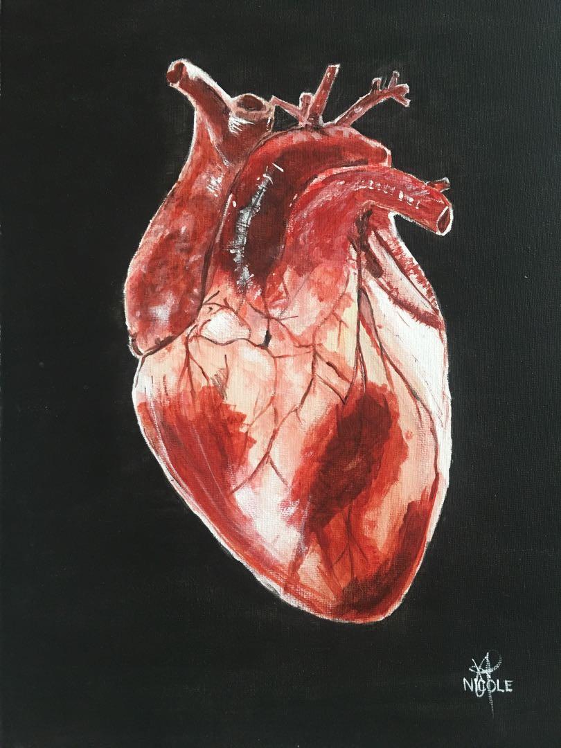 Human Heart Painting Design Craft Artwork On Carousell