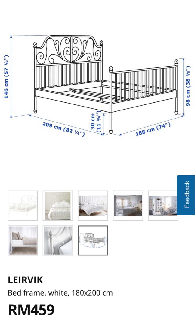 Ikea Bed Frame, Furniture & Home Living, Furniture, Bed Frames