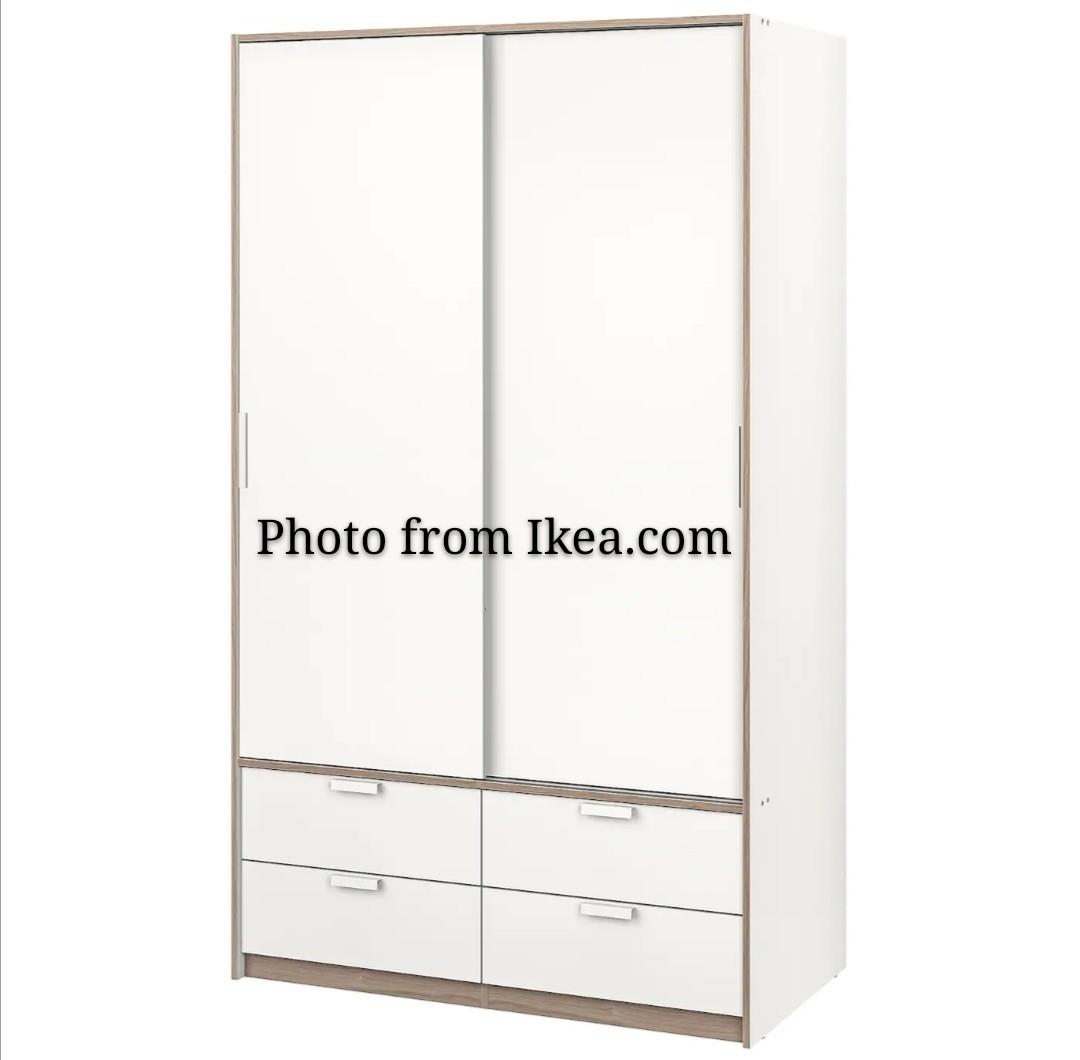 Ikea trysil wardrobe store white