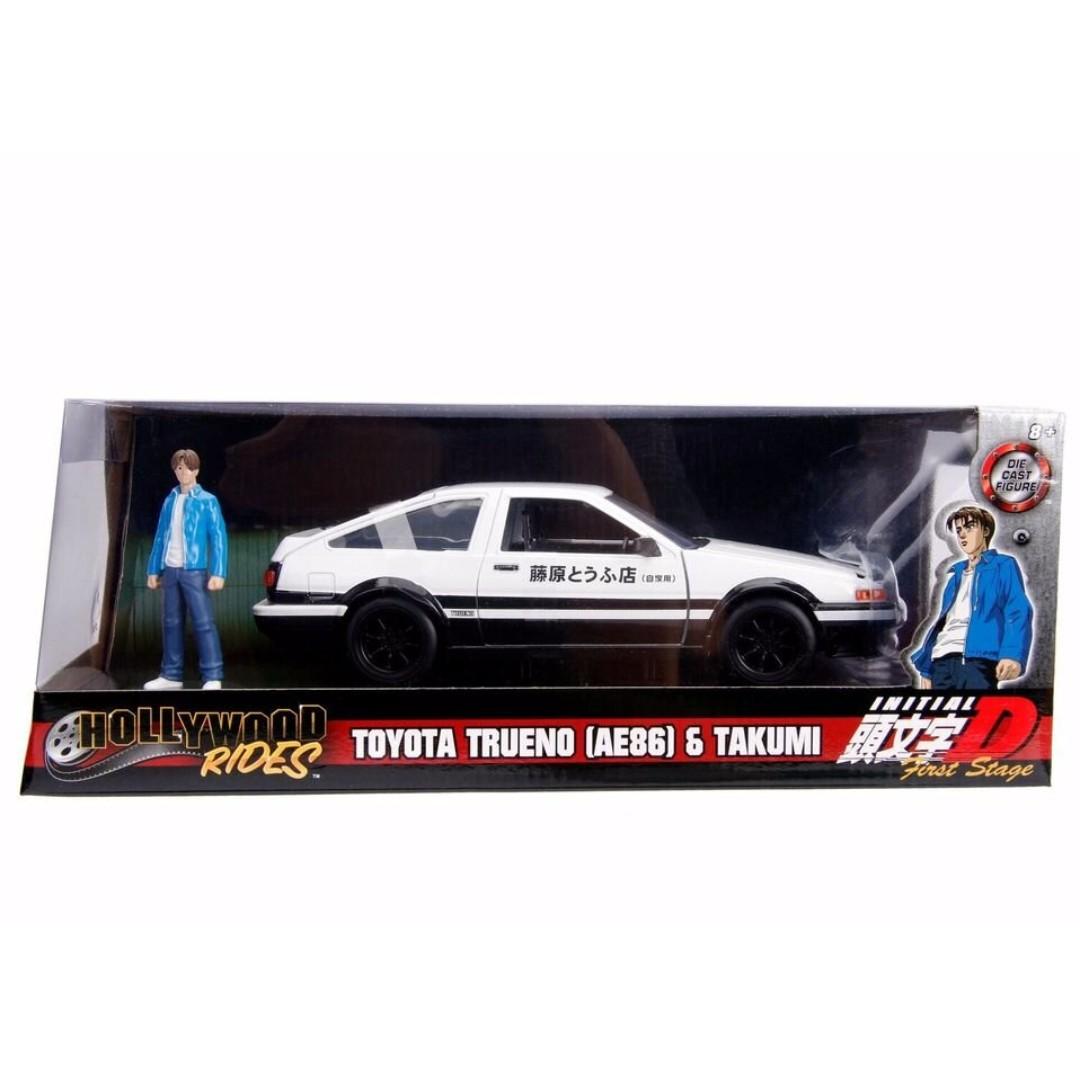 Jada Hollywood Rides Anime Initial D Toyota Trueno Ae86 Takumi Fujiwara Racing Sports Race Car Vehicle Toy Hobbies Toys Toys Games On Carousell