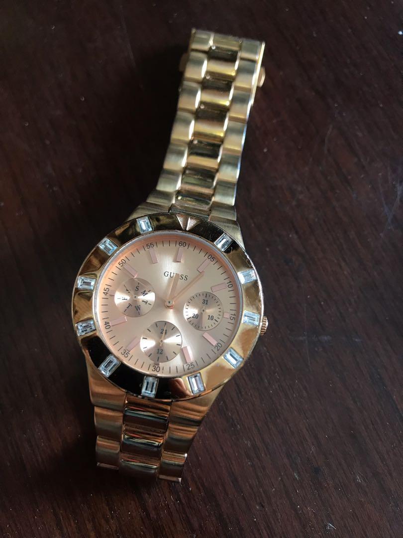 Jam Tangan Guess Rose Gold W14551L1 Original Fesyen Wanita Jam Tangan di Carousell