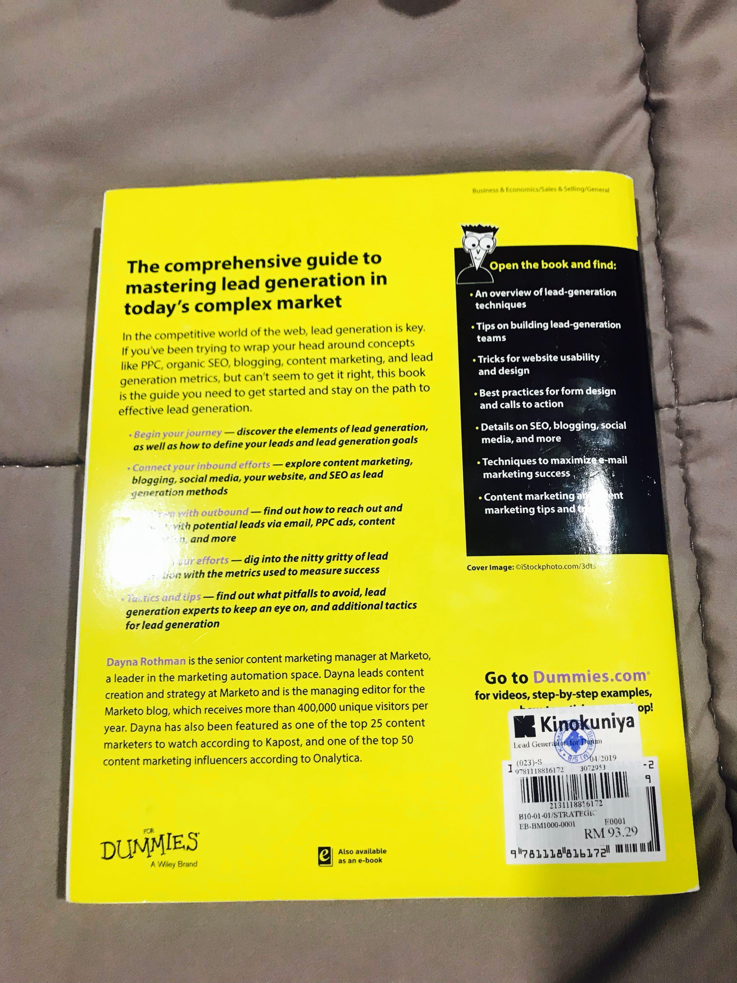 Lead Generation For Dummies, Hobbies & Toys, Books & Magazines