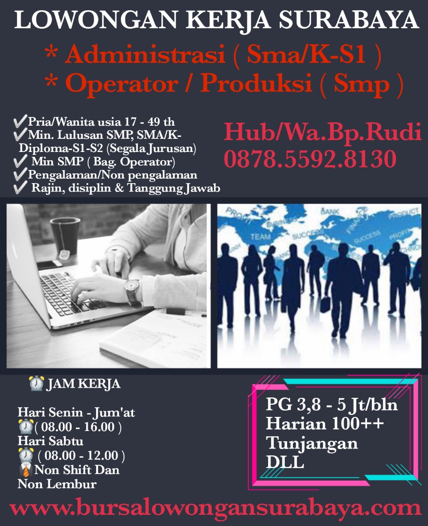 Lowongan Kerja Surabaya Dan Sidoarjo Pekerjaan Full Time Admin Kantor Dan Keuangan Di Carousell