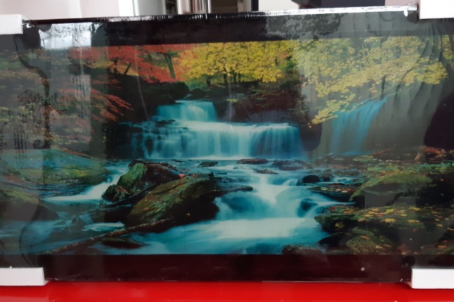 Lukisan Pemandangan Air Terjun 3d Sound Dpt Dicolok Menggunakan