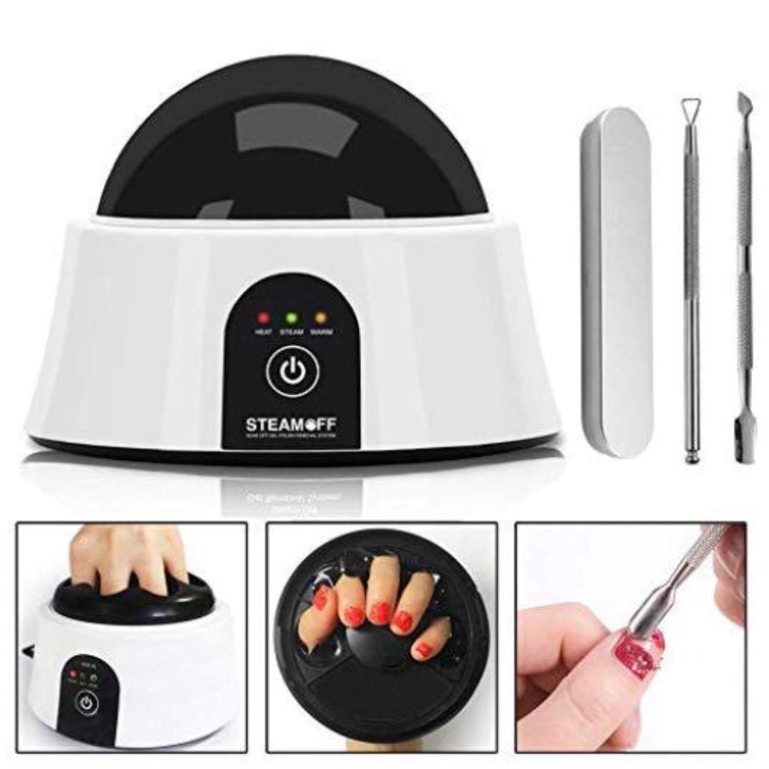 (M201) Upgraded Steam Gel Nail Remover Machine, Acrylic Nail Steamer ...
