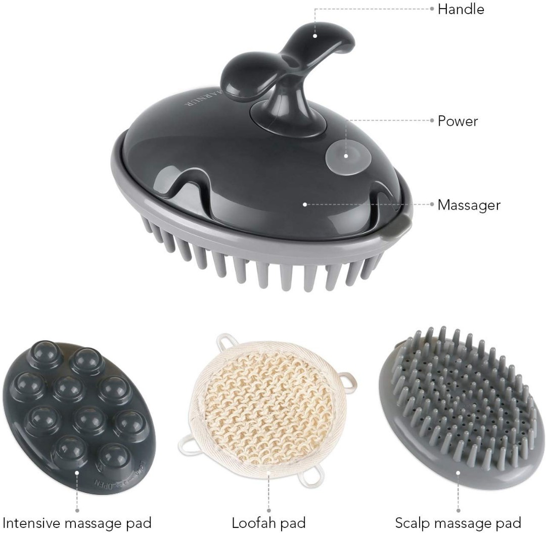 MARNUR MARNUR Scalp Massager Shampoo Brush Electric Massage Battery