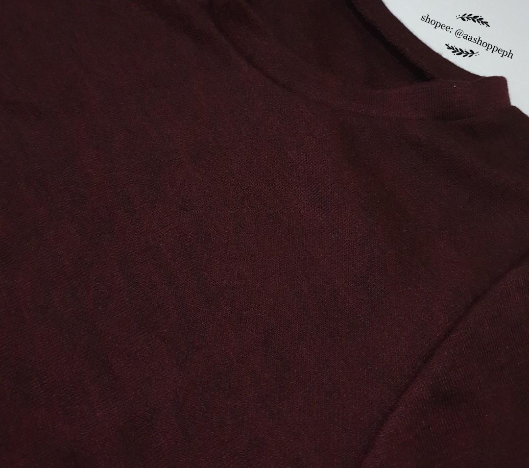 Maroon A Line Slit Dress For Women