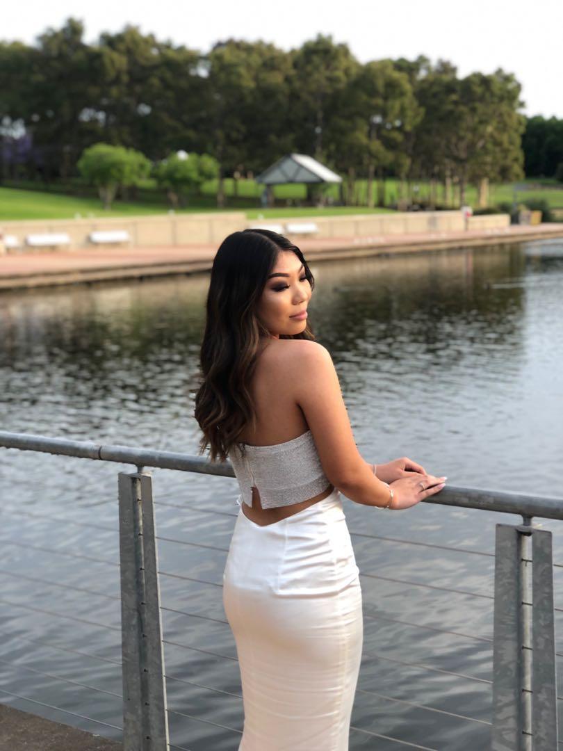 Genesis strapless shop diamante maxi dress