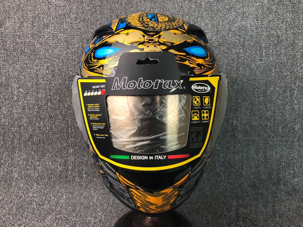 MOTORAX Pharaoh Egypt sport motorcycle full helmet, Motorbikes on Carousell