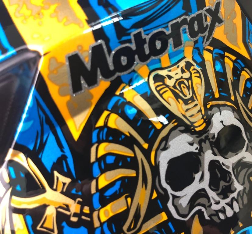 MOTORAX Pharaoh Egypt sport motorcycle full helmet, Motorbikes on Carousell