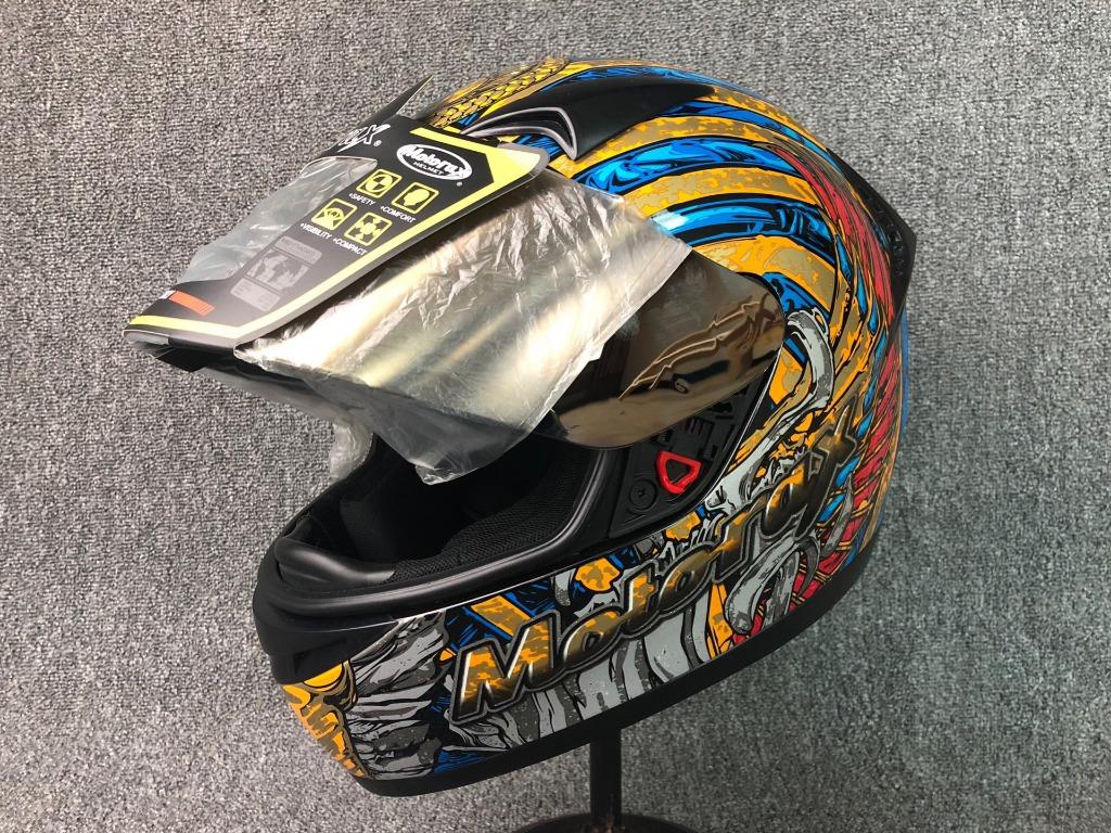 MOTORAX Pharaoh Egypt sport motorcycle full helmet, Motorbikes on Carousell
