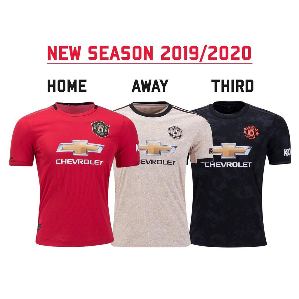 New 2019 2020 Manchester United Home Away Third Football Team Size S Xxl Jersey Sports Athletic Sports Clothing On Carousell