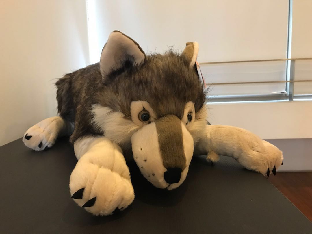 giant wolf stuffed animal