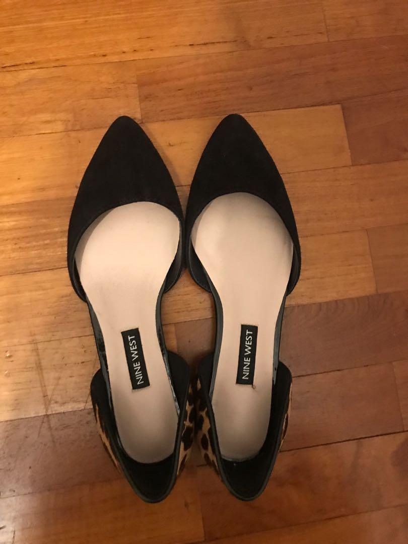 nine west leopard flats