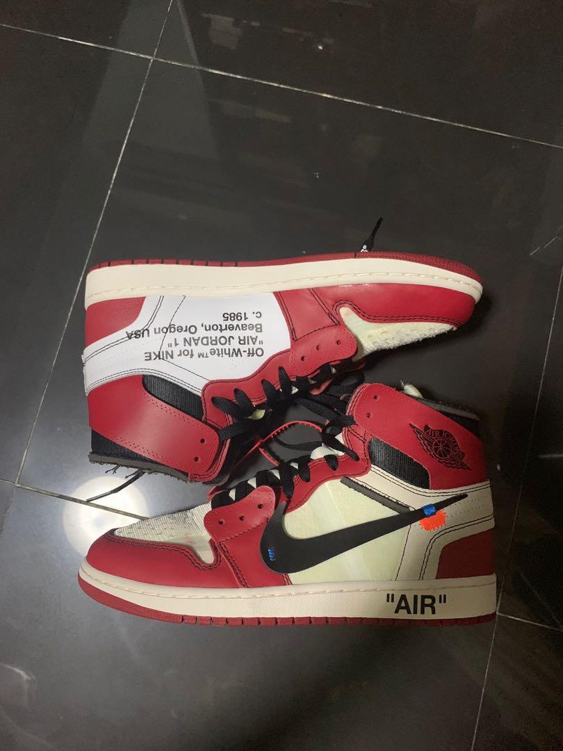 off white jordan 1 chicago receipt