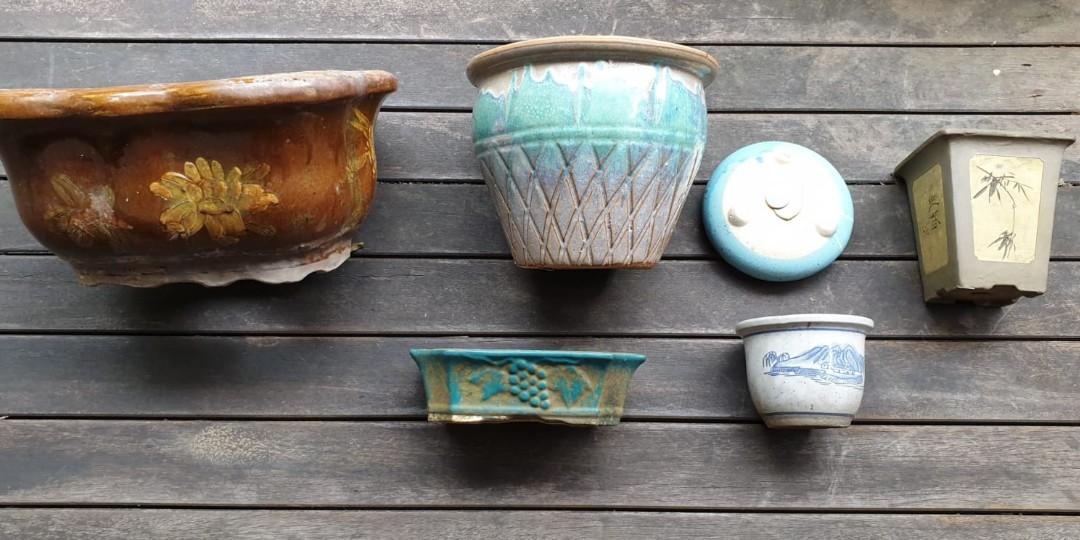Old Flower Pots Gardening Pots Planters On Carousell