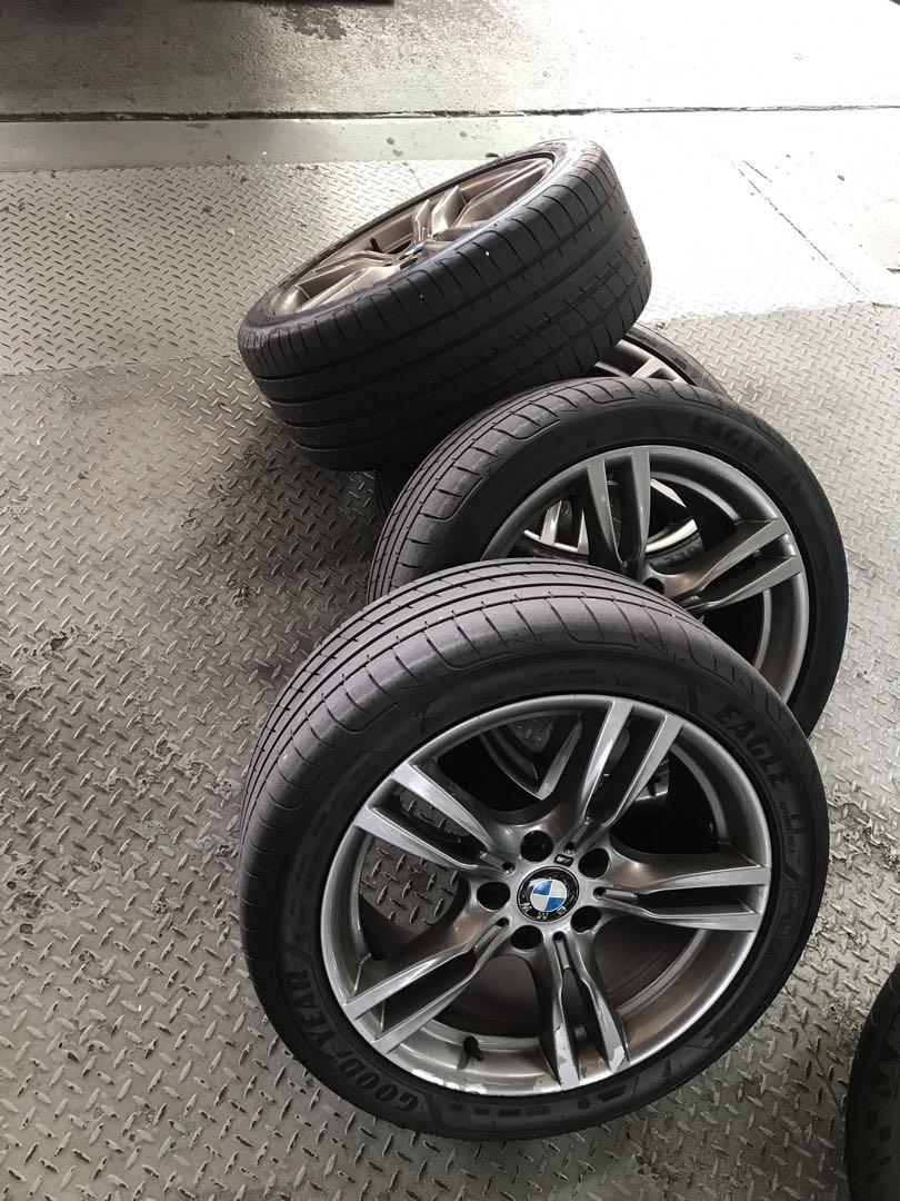 Original BMW MSport M400 18 inch rims with GoodYear Run flats , Car