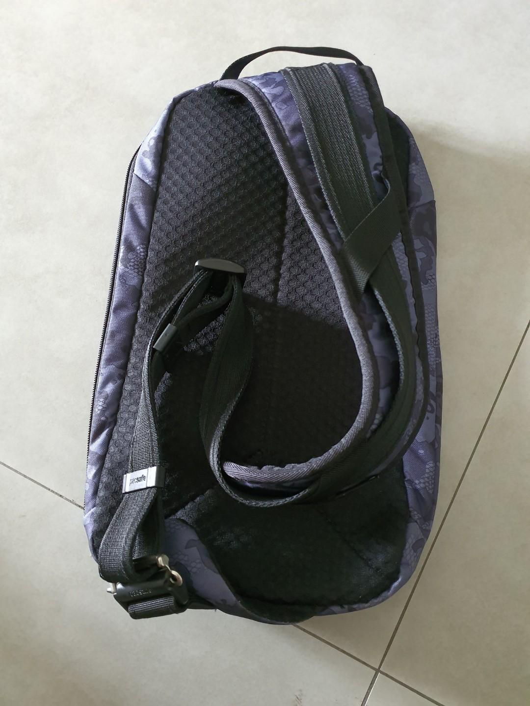 Pacsafe Vibe 325 Cross Body Pack (Grey Camo), Men's Fashion, Bags