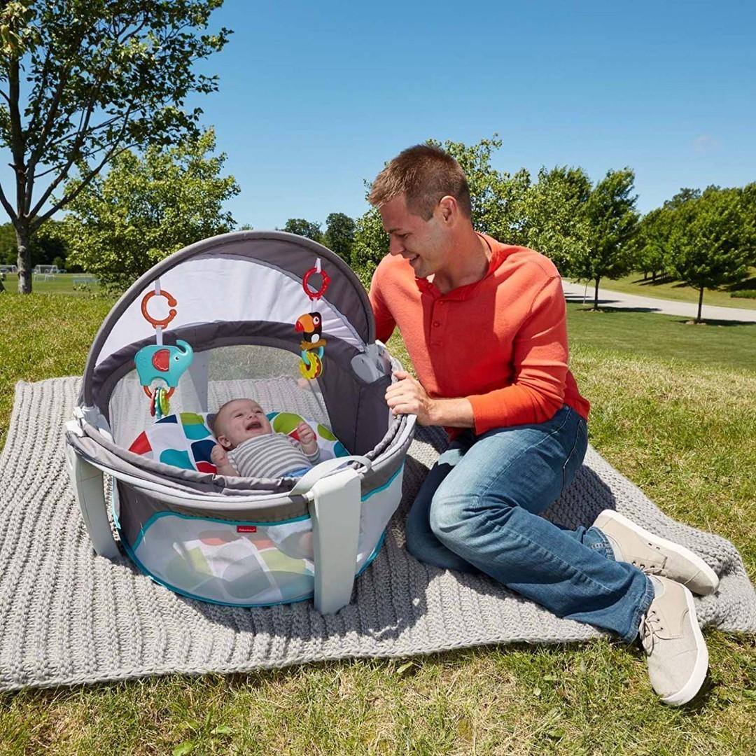 Po Fisher Price On The Go Baby Dome Grey Multi Color Babies Kids Cots Cribs On Carousell