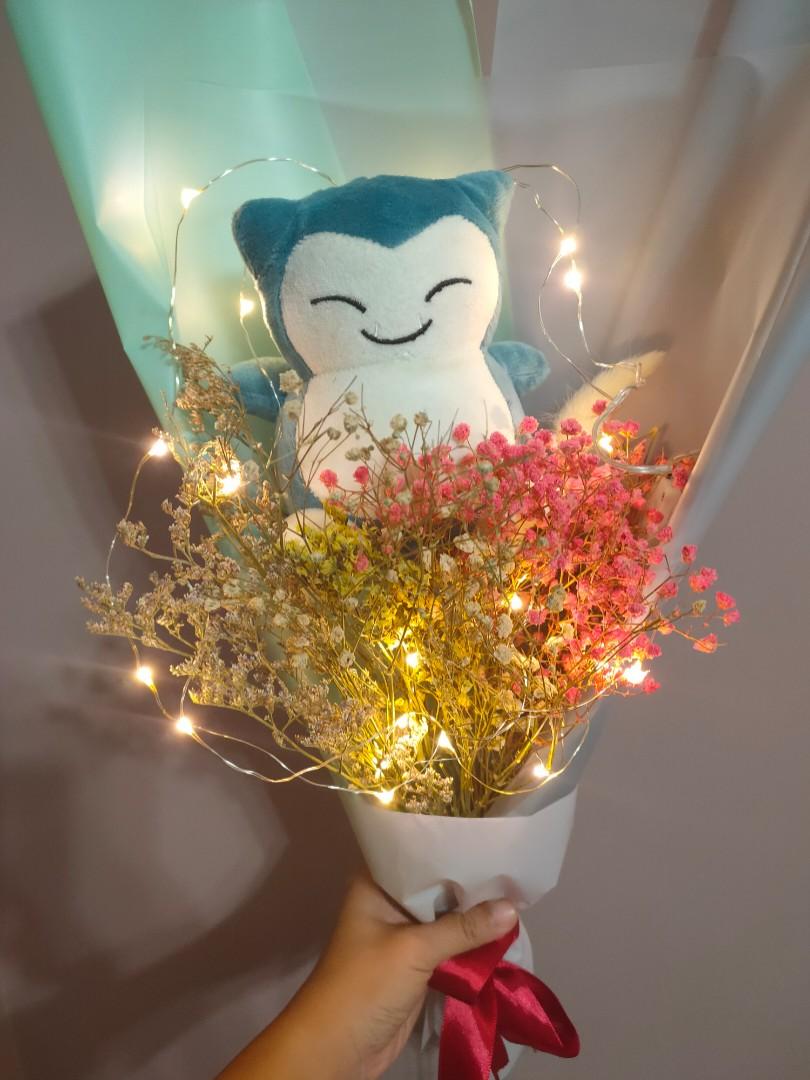 Rainbow Snorlax Bouquet Gardening Flowers Bouquets On Carousell