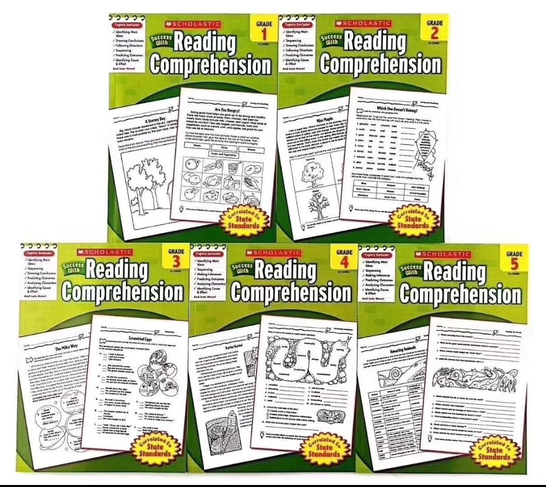 Scholastic Success With Reading Comprehension Grade 1 5 5 Books