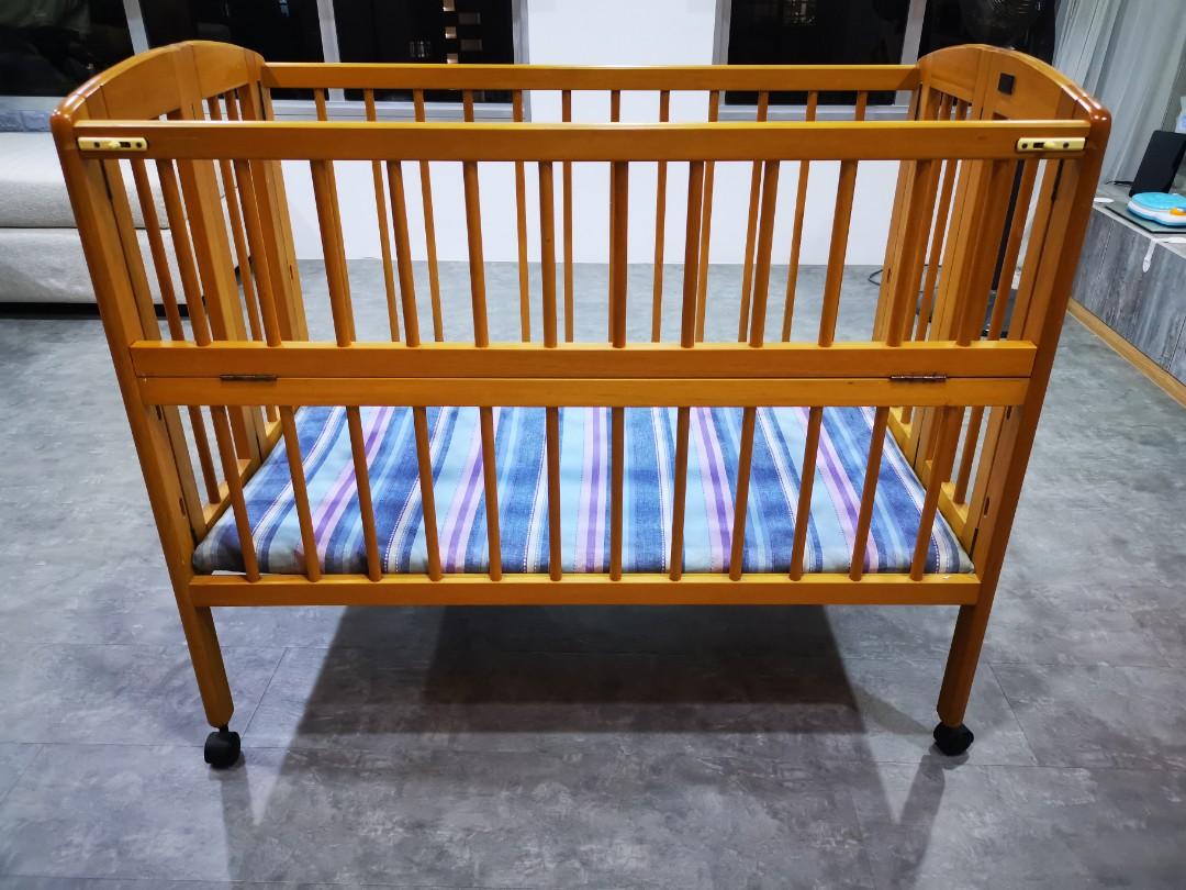 Solid wooden baby cot, Babies & Kids, Baby Nursery & Kids Furniture ...