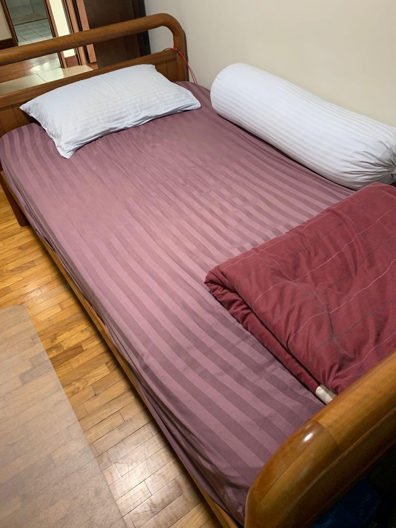 Super single bed frame with mattress, Furniture, Beds & Mattresses on