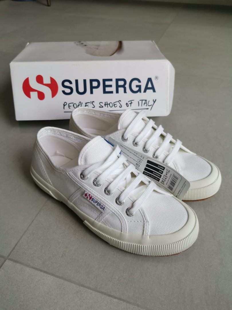 Superga basic white sneaker shoe, Women 