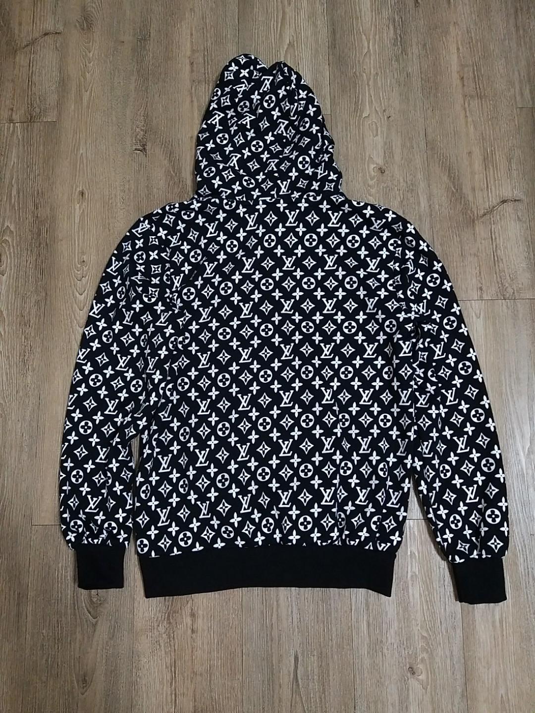 black lv supreme hoodie