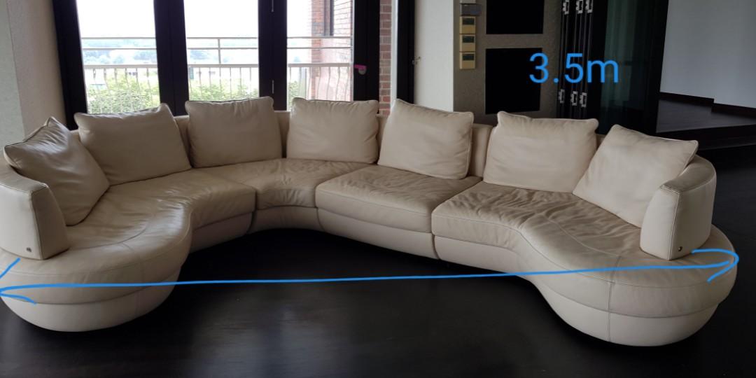 Used Natuzzi J shape sofa, Furniture & Home Living, Furniture, Sofas on Carousell