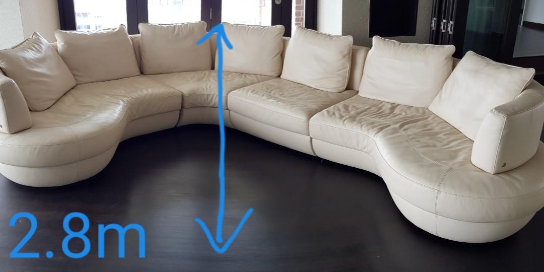 Used Natuzzi J shape sofa, Furniture & Home Living, Furniture, Sofas on Carousell