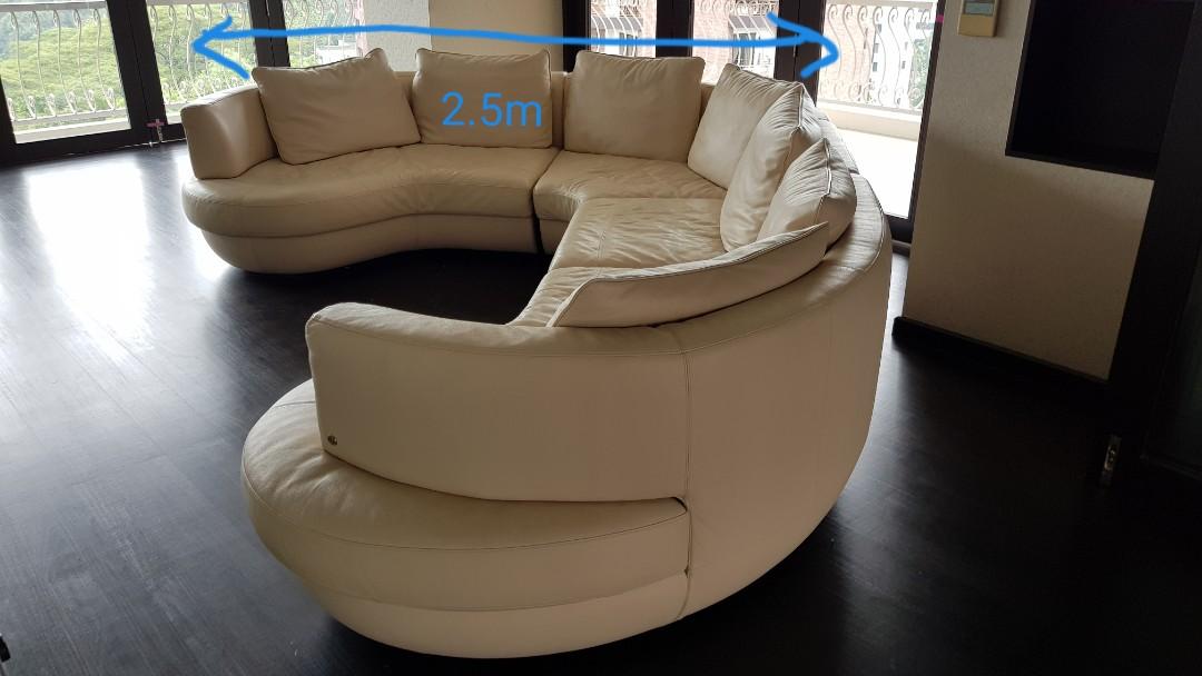 Used Natuzzi J shape sofa, Furniture & Home Living, Furniture, Sofas on Carousell