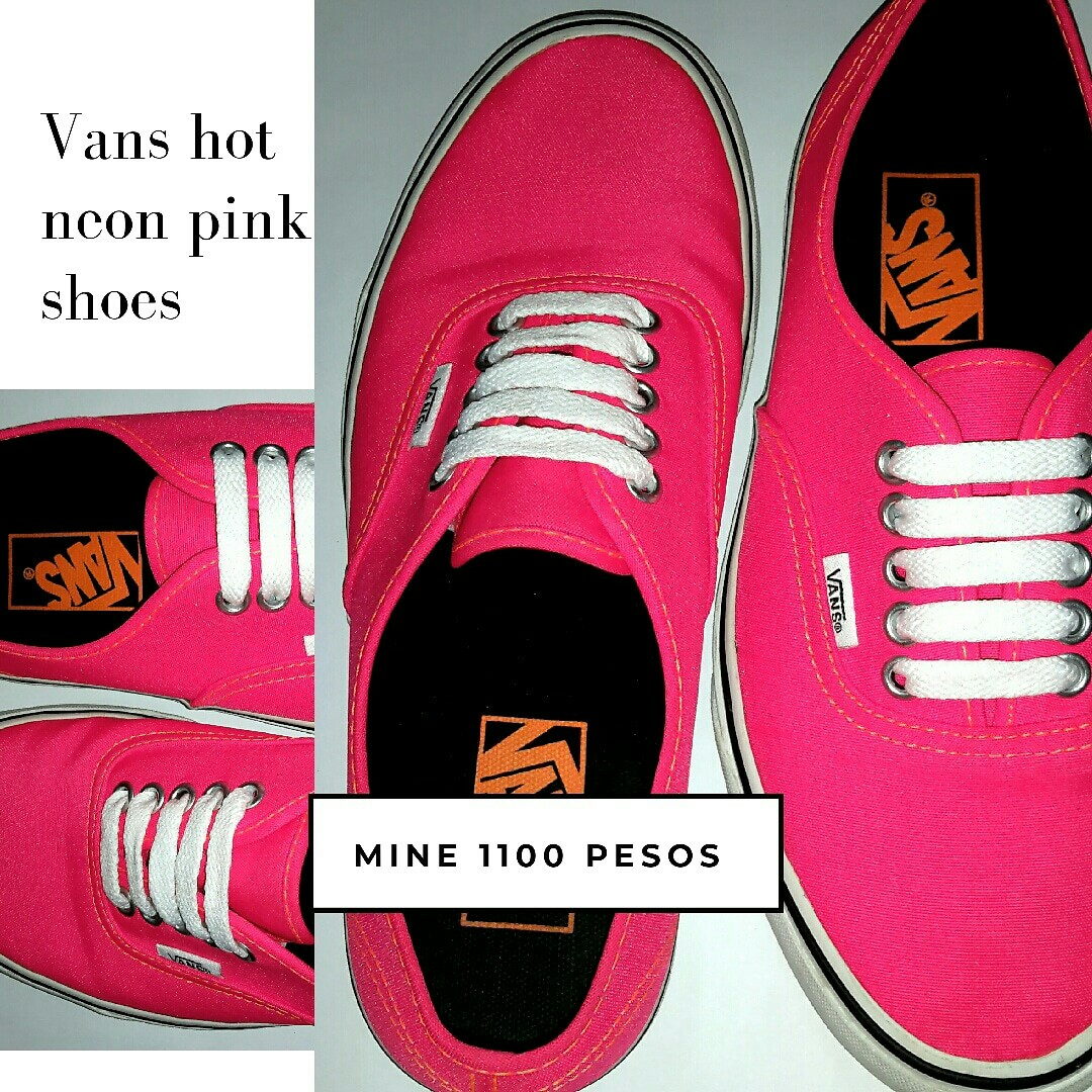 Vans hot Neon Pink shoes Gently 