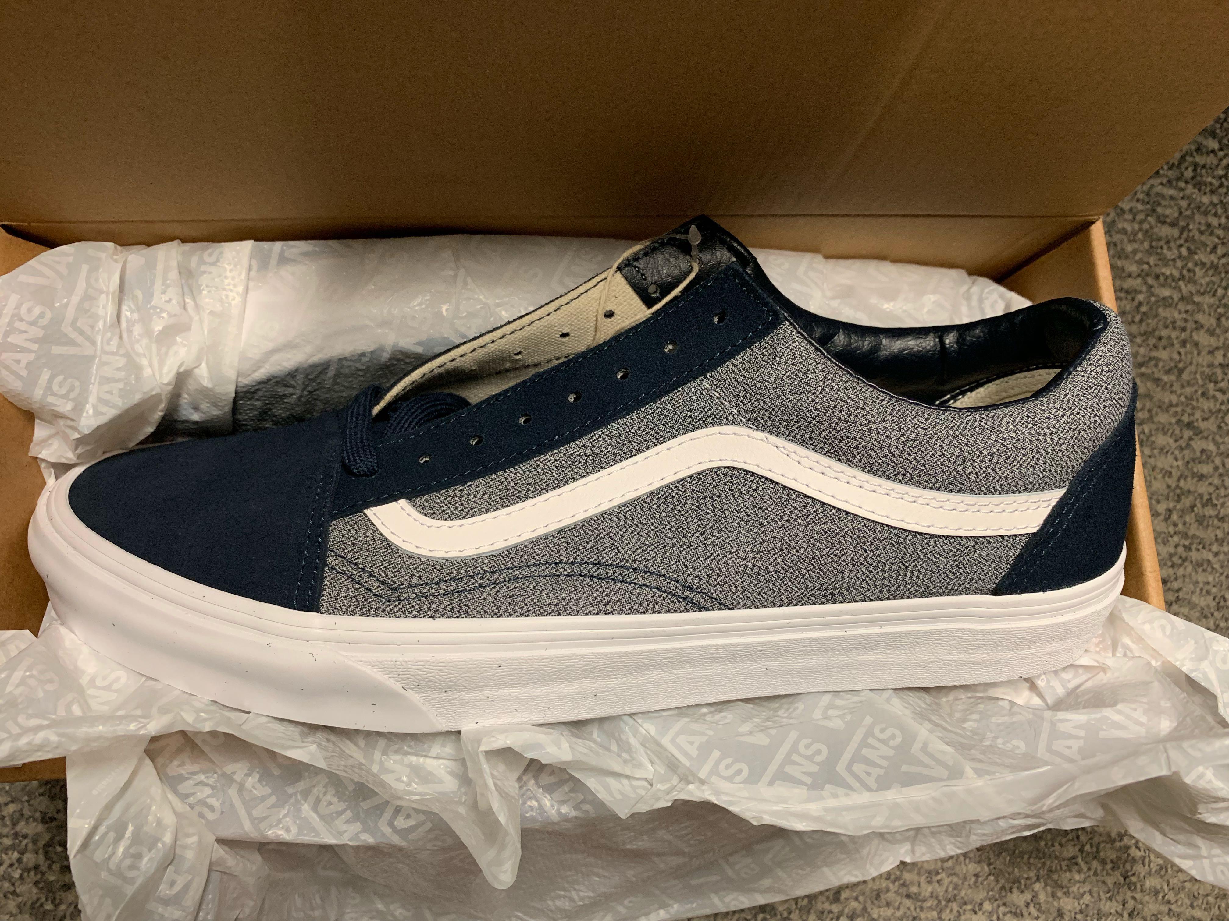 dark blue vans old skool