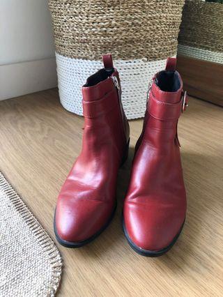 Pull & Bear Red Boots