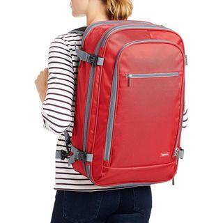 Amazon Basics Zh1603233R1A Unisex Carry-On Travel Backpack - Polyester, Red/Blue