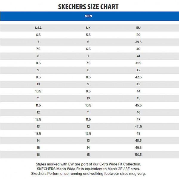 skechers women's shoe size chart