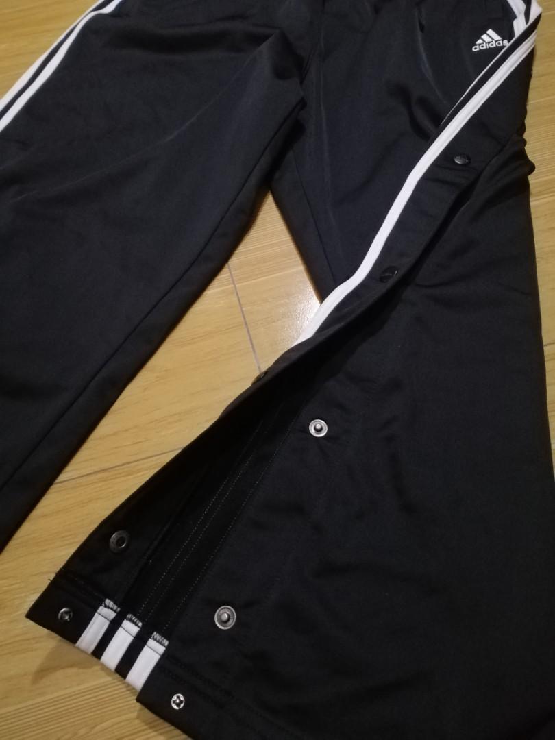 MY seller】 Adidas Clover Wide Leg Sports Long Pants Female Side Open Button  Straight Casual Breasted | Shopee Malaysia