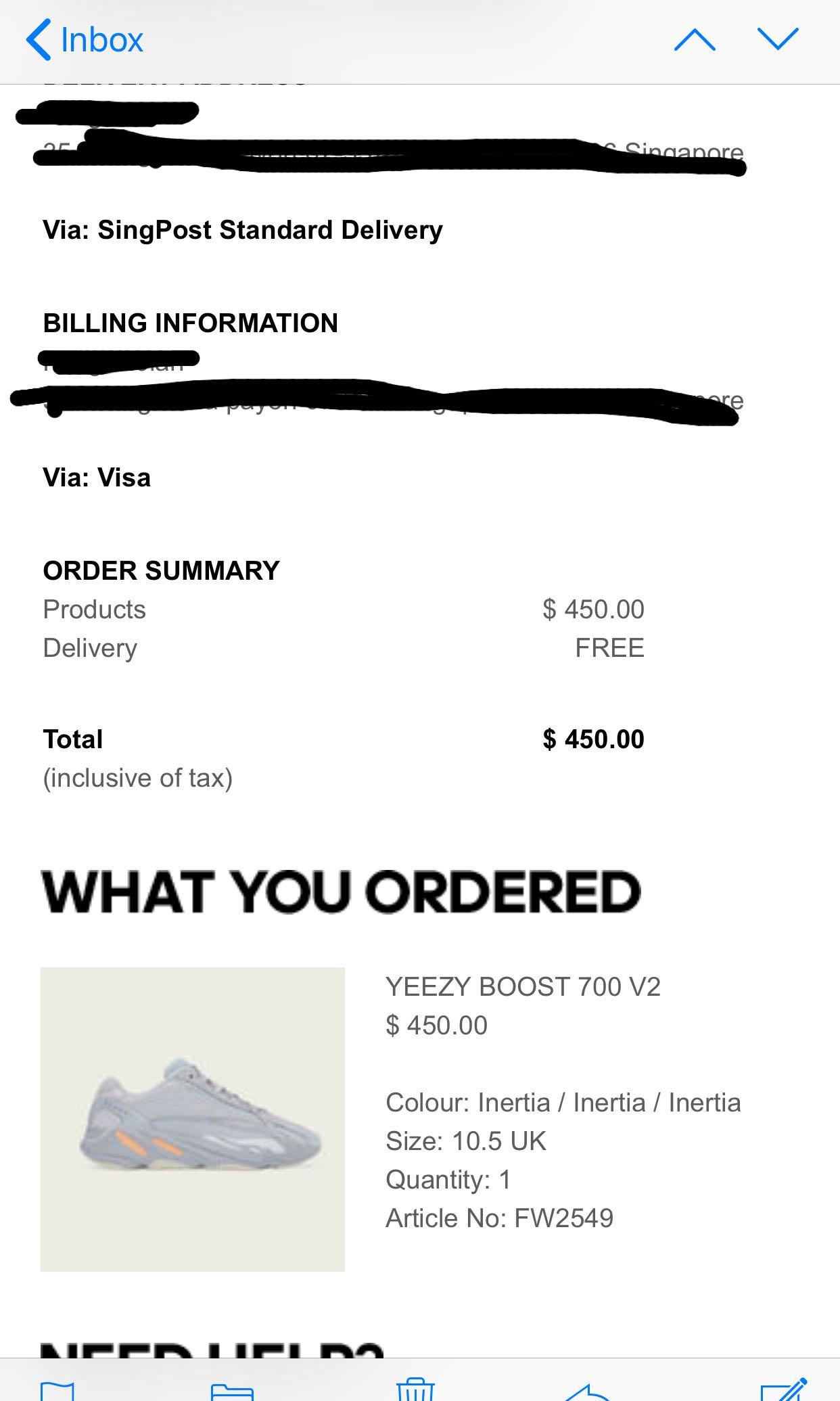 adidas standard delivery