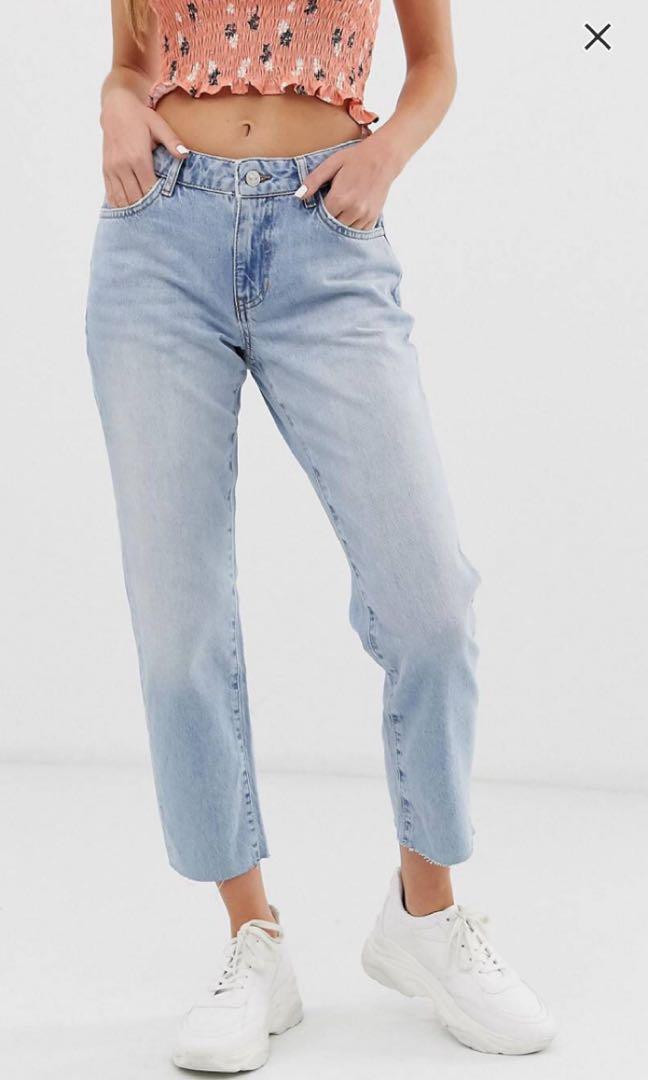 low waist mom jeans