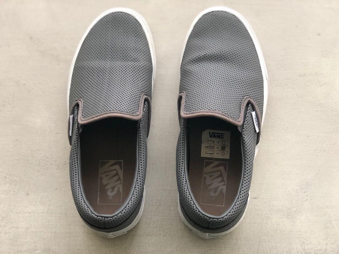 grey womens vans slip ons