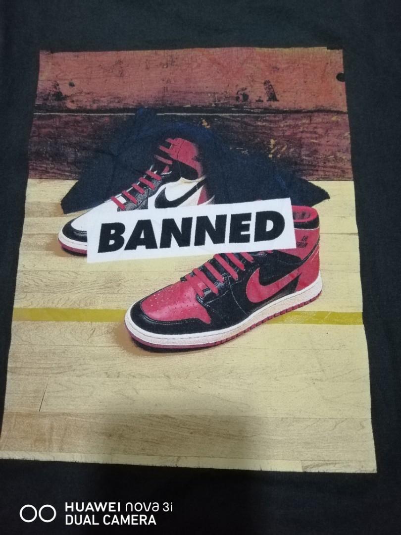 Baju Nike Air Jordan Banned Men s Fashion Tops Sets Tshirts