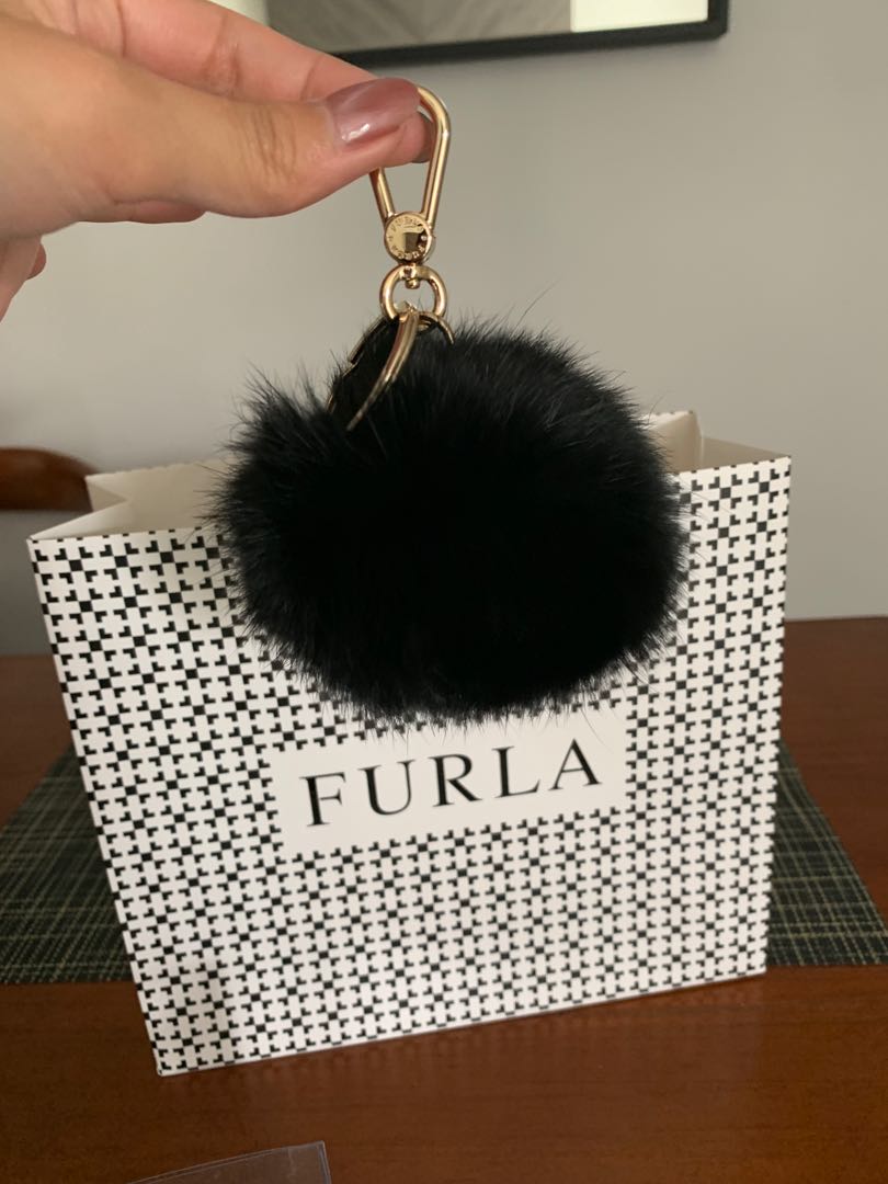 Furla bubble hotsell pom pom keyring