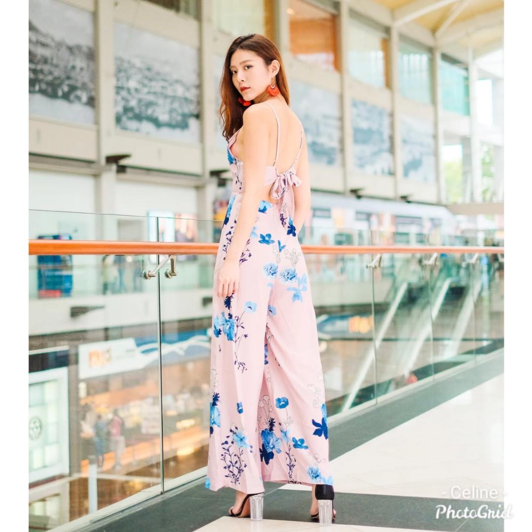 celine floral jumpsuit