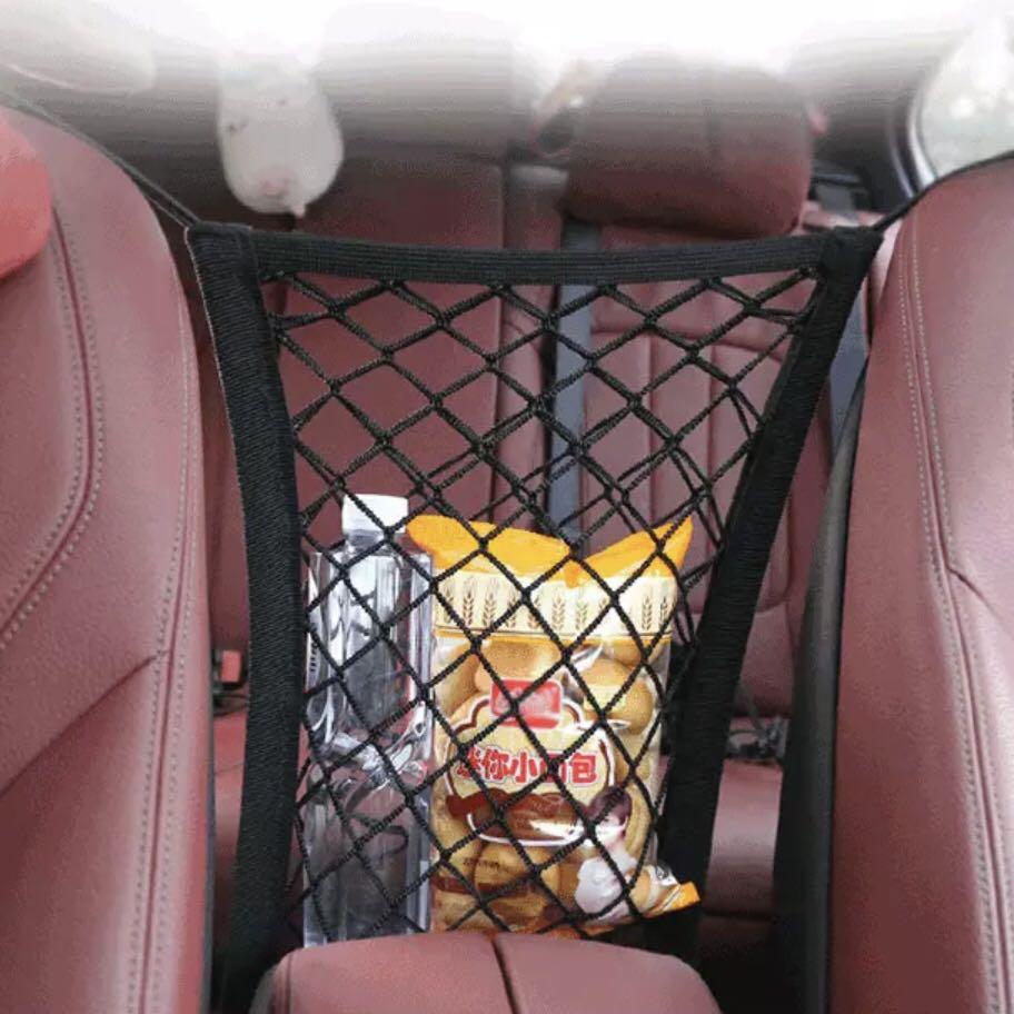 Universal Car Seat Storage Mesh//Organizer Elastic Net Cargo Hook Pouch GOOD