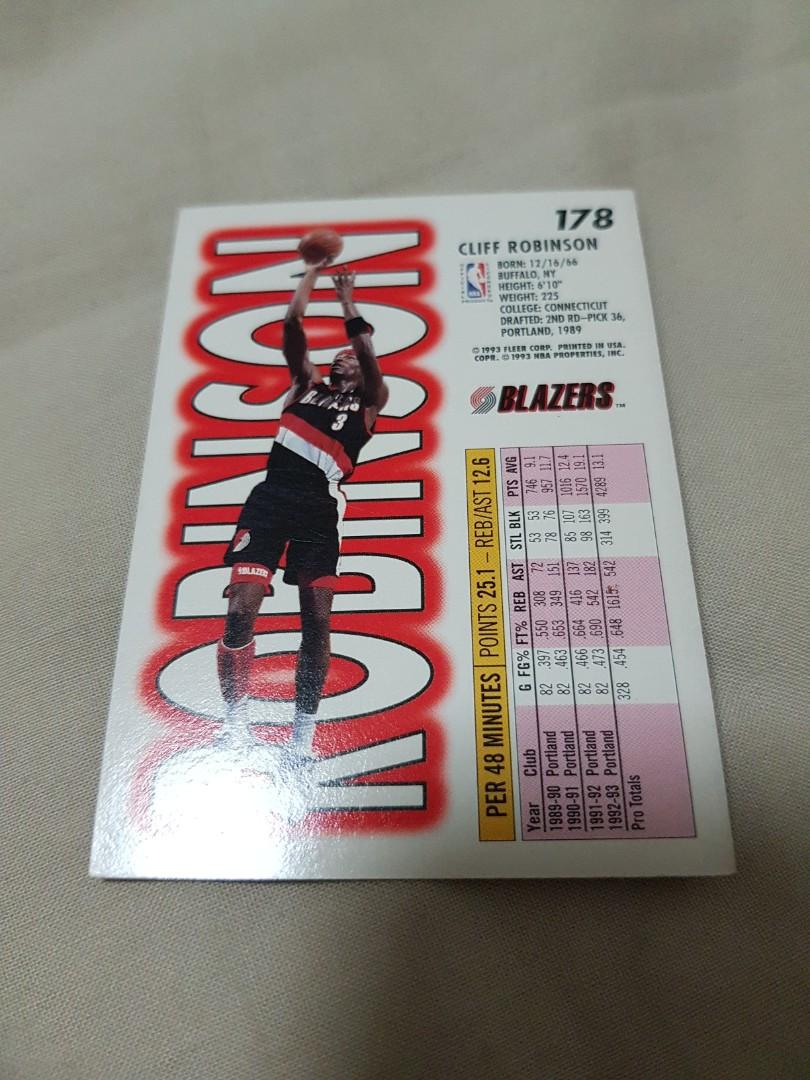 Cliff Robinson Nba Fleer 93 94 Vintage Collectibles Vintage Collectibles On Carousell