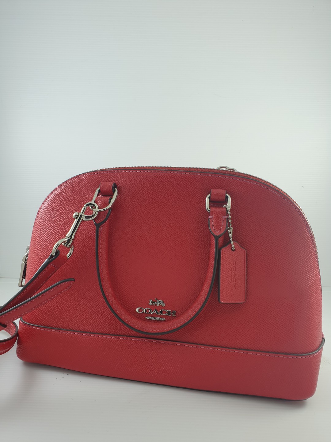 Coach Mini Sierra Satchel Red Fesyen Wanita Tas Dompet di