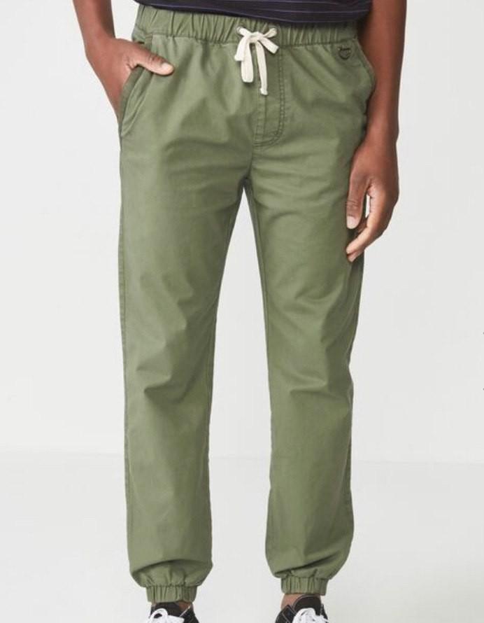 green jogger pants