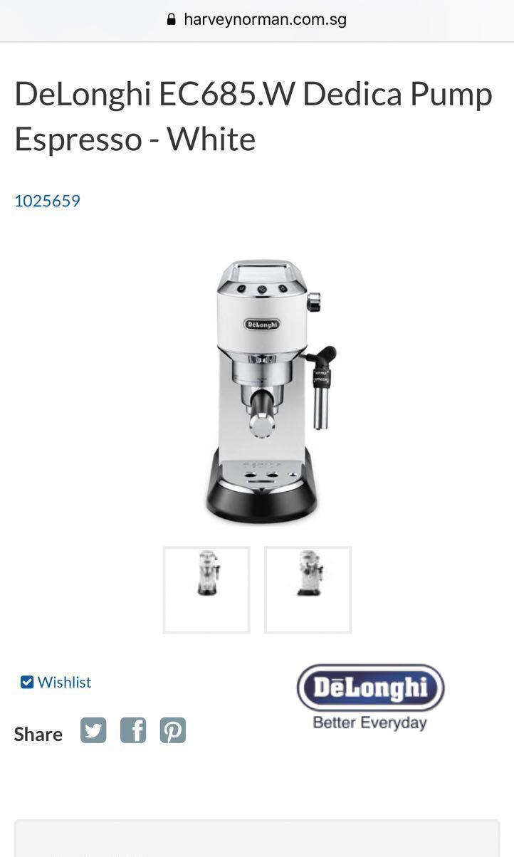 Delonghi Espresso Coffee Machine EC685 - Metallic silver, TV & Home ...