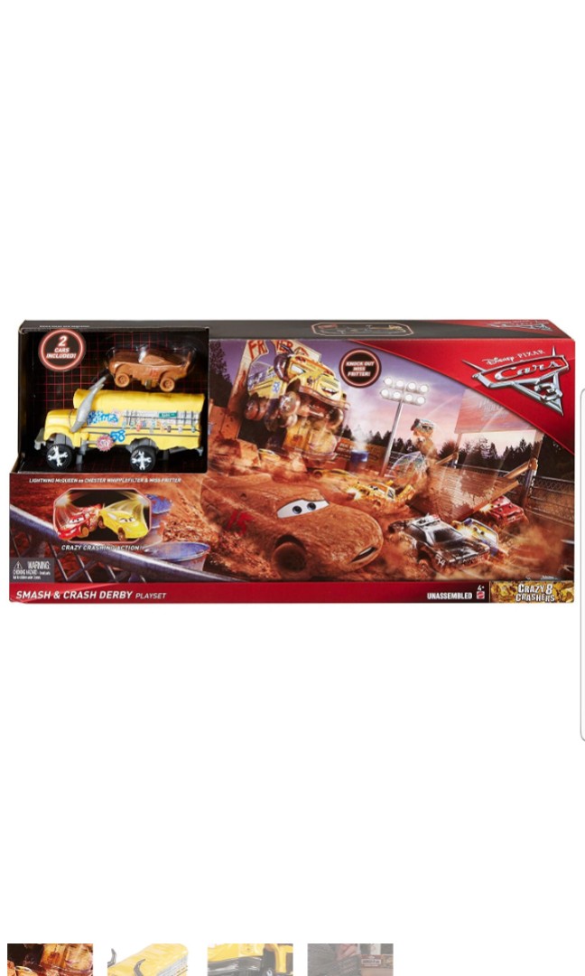 cars 3 smash and crash derby playset inc vehicle